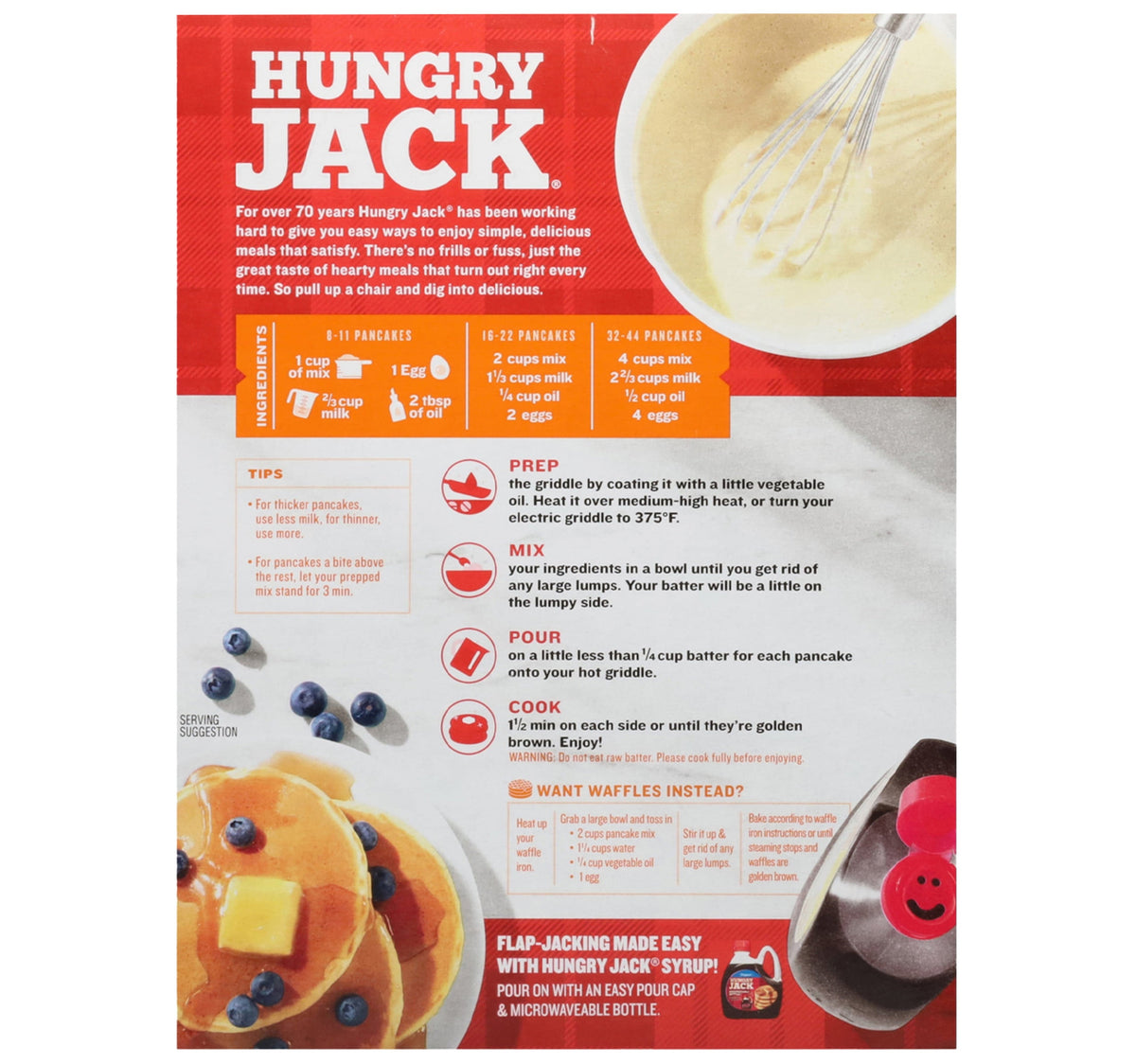 Hungry Jack Buttermilk Pancake & Waffle Mix 907 g