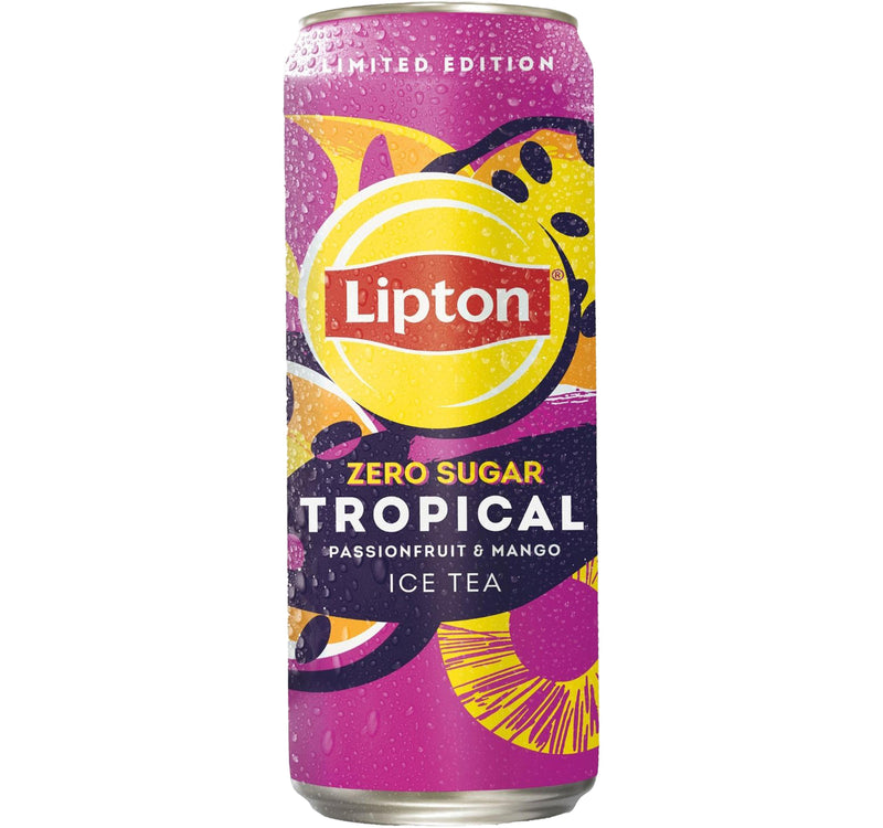 Lipton Zero Sugar Tropical Passionfruit & Mango Ice Tea 6 x 320 ml