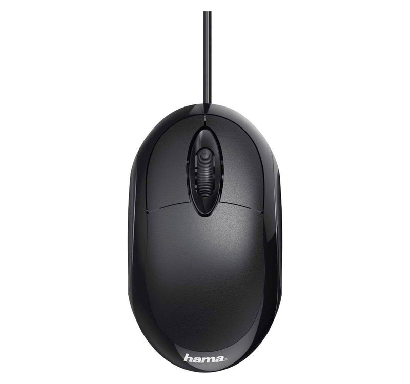 ماوس هاما MC100-182600 USB بصري أسود بثلاثة أزرار بدقة 1000 نقطة في البوصة