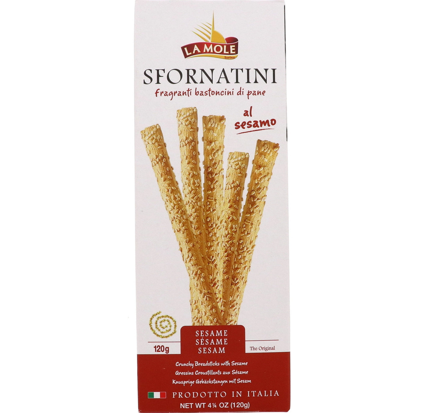 La Mole Sfornatini Bread Sticks With sesame 120 g Lulu Hypermarket