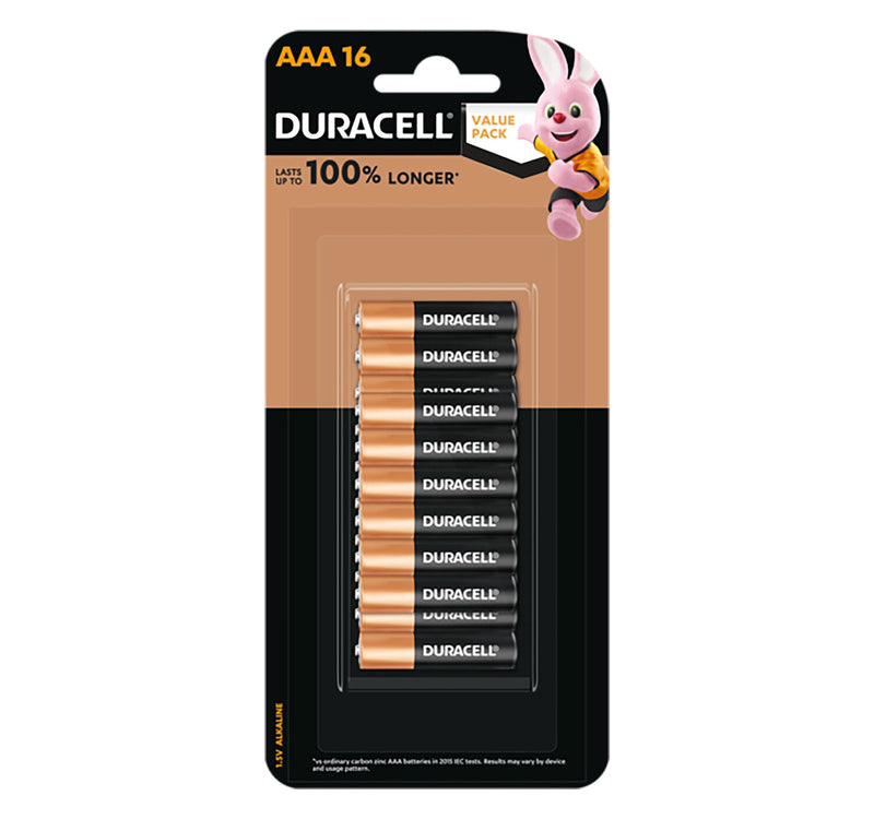 Duracell Alkaline Battery AAA 16s