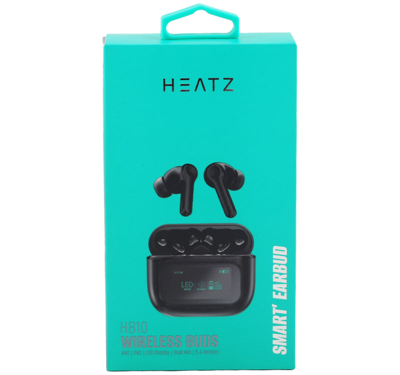 Heatz LED Display Wireless Earbuds HB10 Black