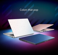Asus Viviobook Go 15 Laptop, 15.6 inches HD Display, Intel Celeron N4500 Processor, 4 GB RAM, 128 GB eMMC, Windows 11, Peacock Blue, E510KA-BR858WS