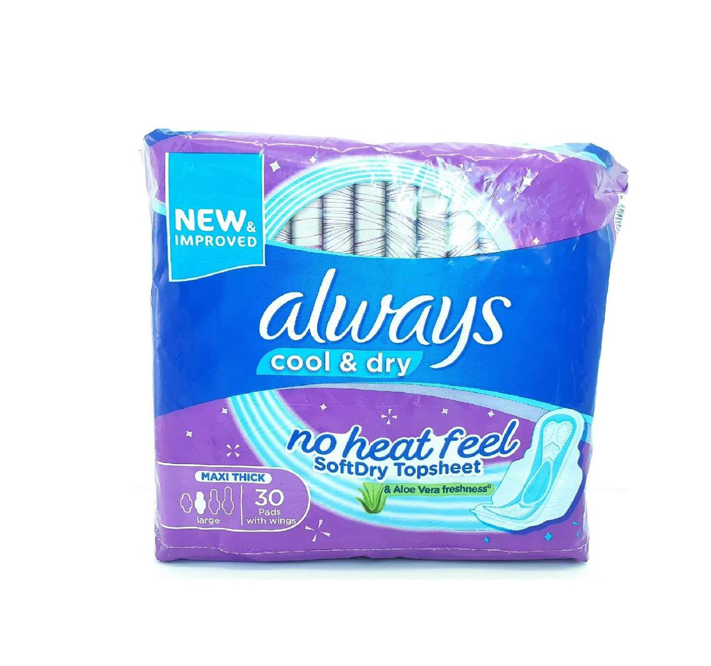 Always Cool & Dry Maxi Thick Large Sanitary Pads With Wings 30pcs