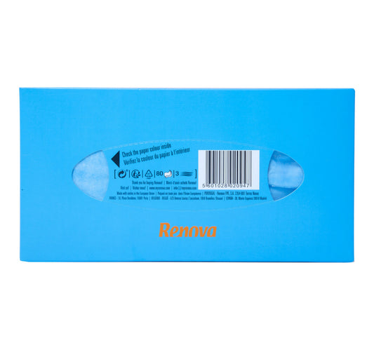 Renova Blue & White Facial Tissue 3ply 80 Sheets