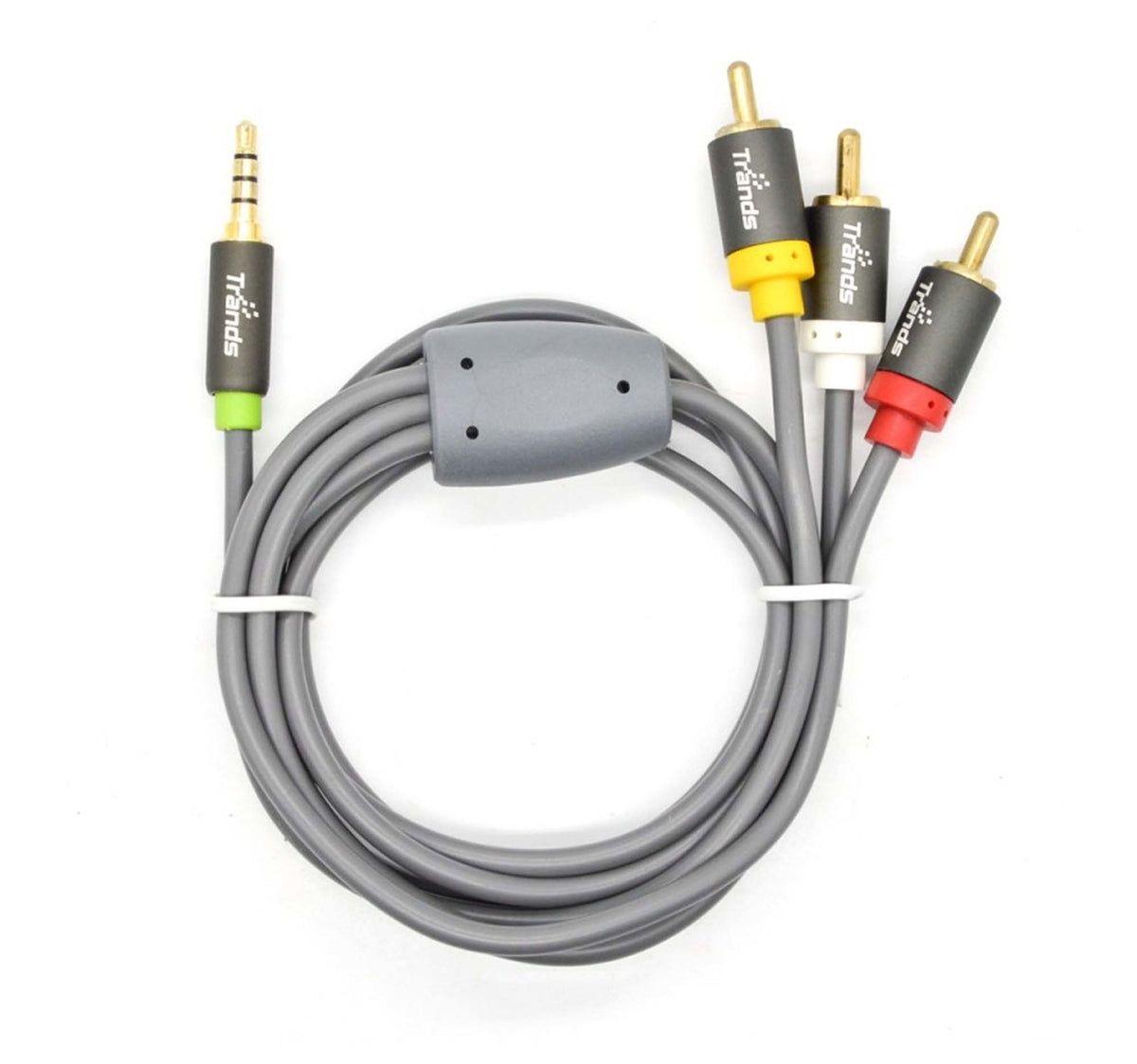 Trands 3.5mm to 3 RCA Audio Video Cable 1 Meter CA4418