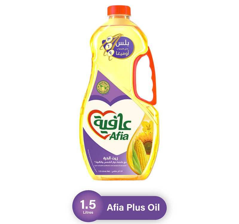 Afia Corn Oil with Sunflower and Canola Oil Extracts 1.5 Litres Lulu Hypermarket