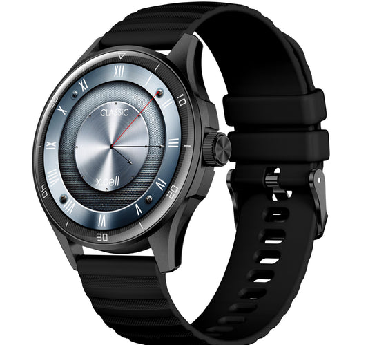 X.cell Classic 6 Smartwatch, 1.43 inches AMOLED Display, Black Lulu Hypermarket