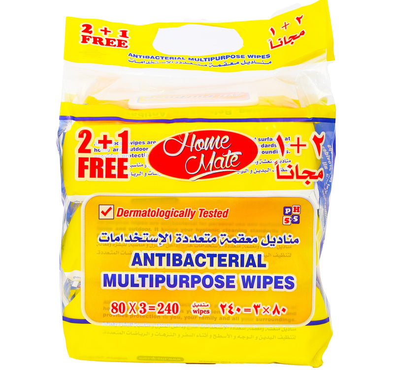 Home Mate All Purpose Wipes 80pcs 2 + 1