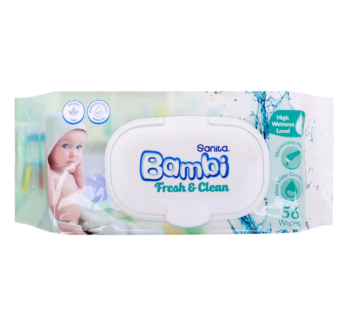 Sanita Bambi Baby Wipes 56 pcs