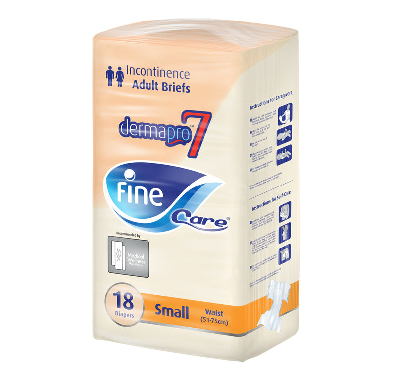 Fine Care Incontinence Unisex Briefs Small Waist 18 pcs