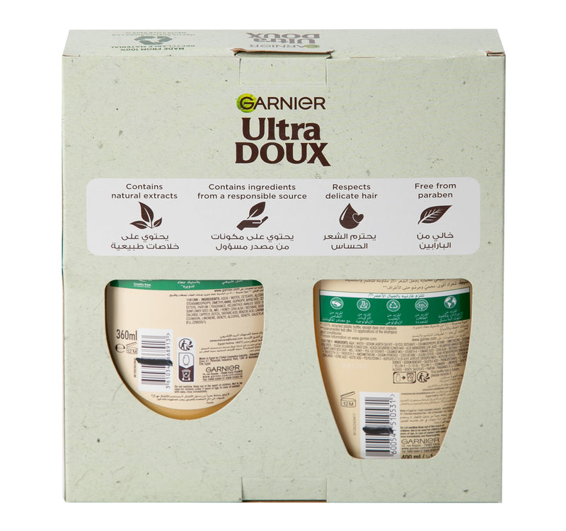 Garnier Ultra Doux Honey Treasures Shampoo 400 ml + Conditioner 360 ml