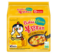Samyang Cheese Hot Chicken Flavor Ramen Fried Noodles 5 x 140 g Lulu Hypermarket