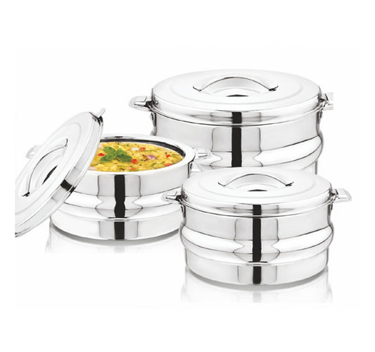 Chefline Stainless Steel Casserole, 3 pcs