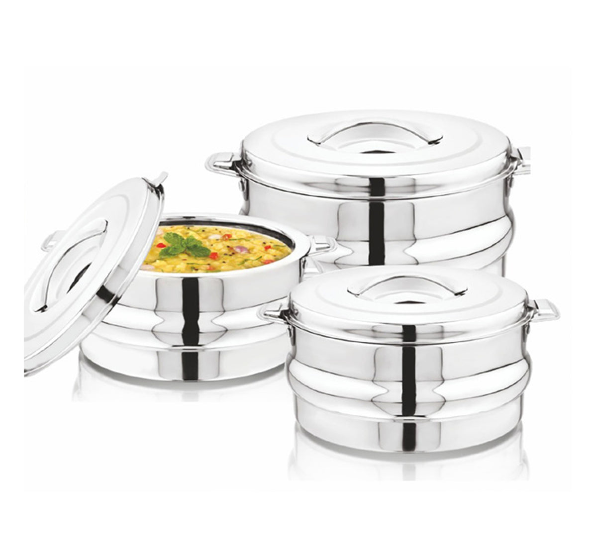 Chefline Stainless Steel Casserole, 3 pcs