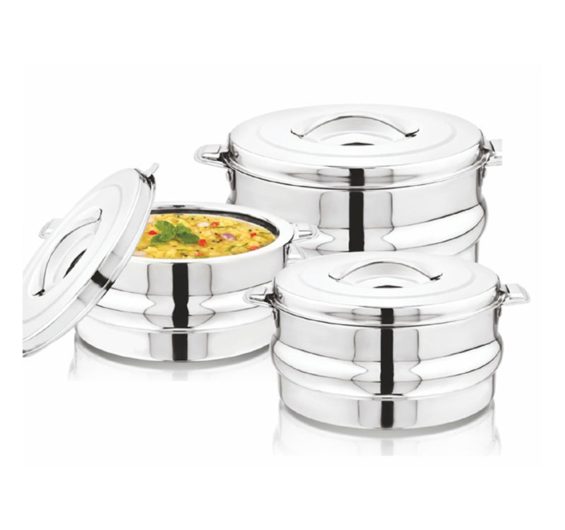 Chefline Stainless Steel Casserole, 3 pcs