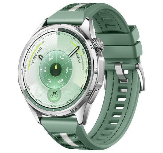 Huawei GT6 Atum GPS + Wifi Smartwatch, 46 mm Stainless Steel Case with Green Woven Strap, ATM-B19