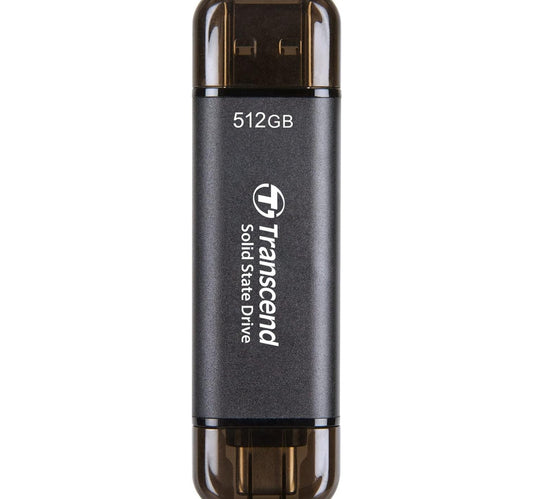 Transcend Type-C/A External SSD, 512 GB, Black, GESD310C