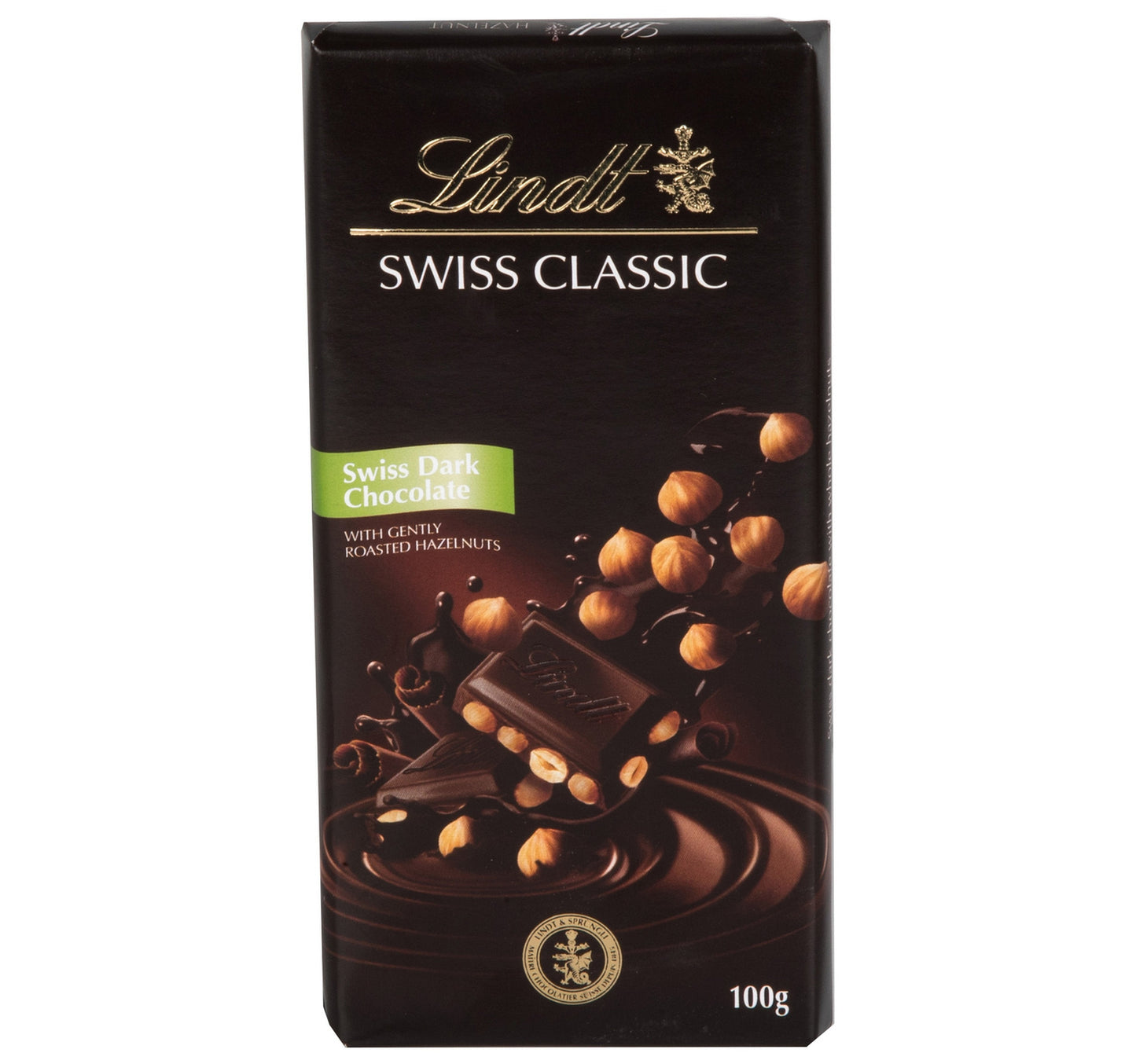 Lindt Swiss Classic Dark Chocolate with Roasted Hazelnut 100 g Lulu Hypermarket