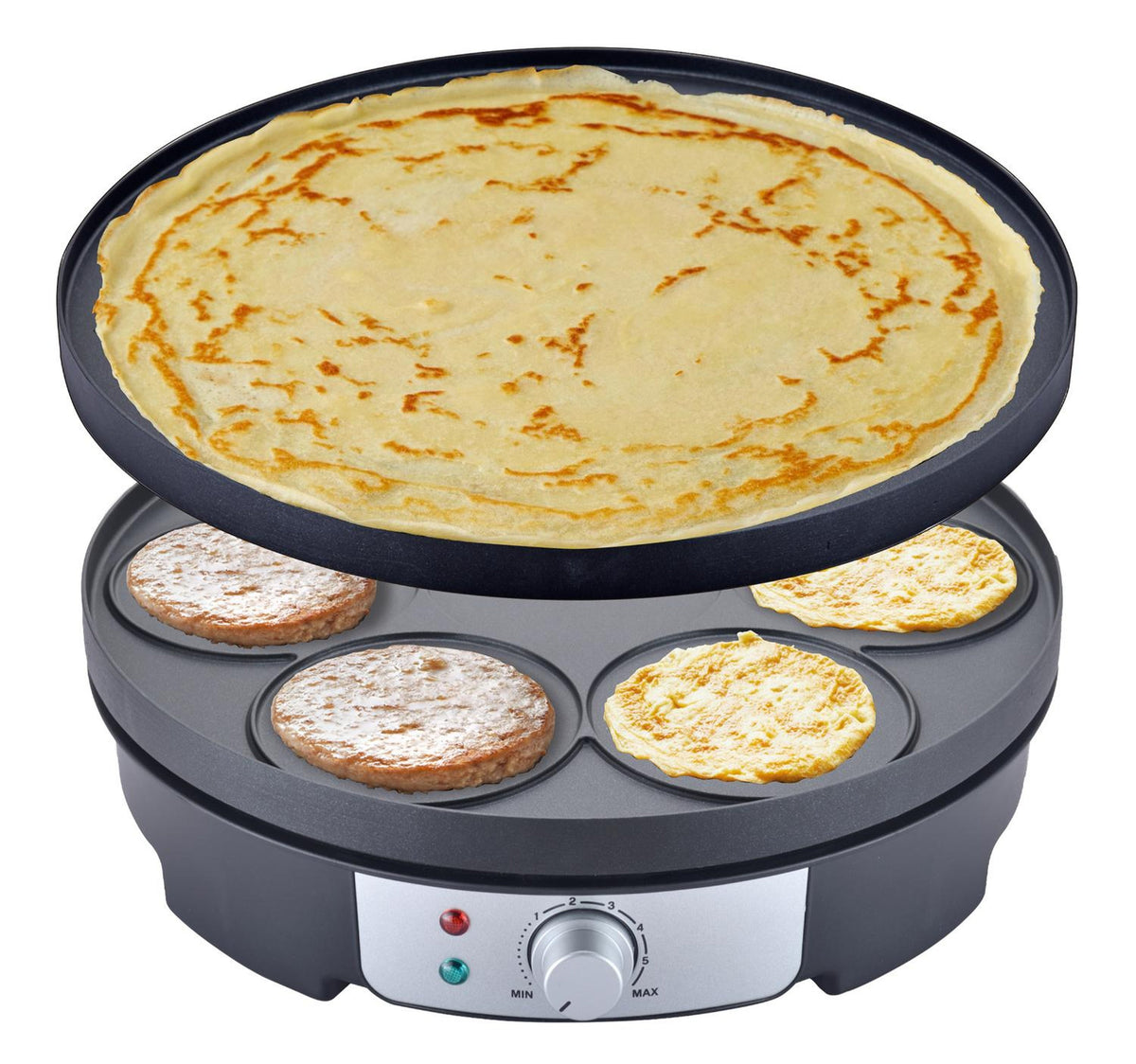 Ikon Multifunctional Non Stick Pancake Maker, 1000W, IK-P8018