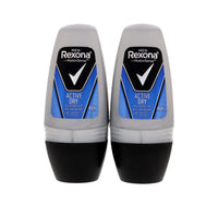 Rexona Men Anti-Perspirant Deodorant Roll On Active Dry 2 x 50 ml