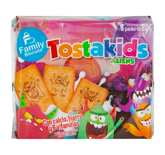 Family Biscuits Tostakids Aliens Biscuits Three In One Pack 3 x 200 g