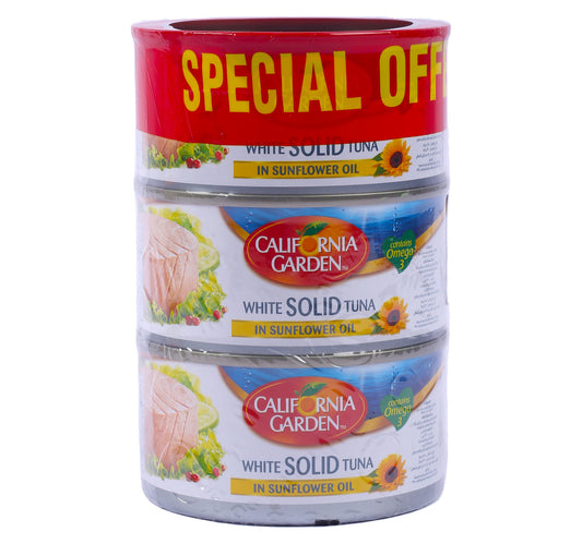 California Garden White Meat Tuna In Sunflower Oil 3 x 185 g Lulu Hypermarket