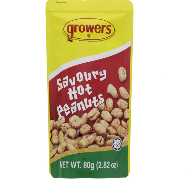 Growers Savoury Hot Peanuts 80 g