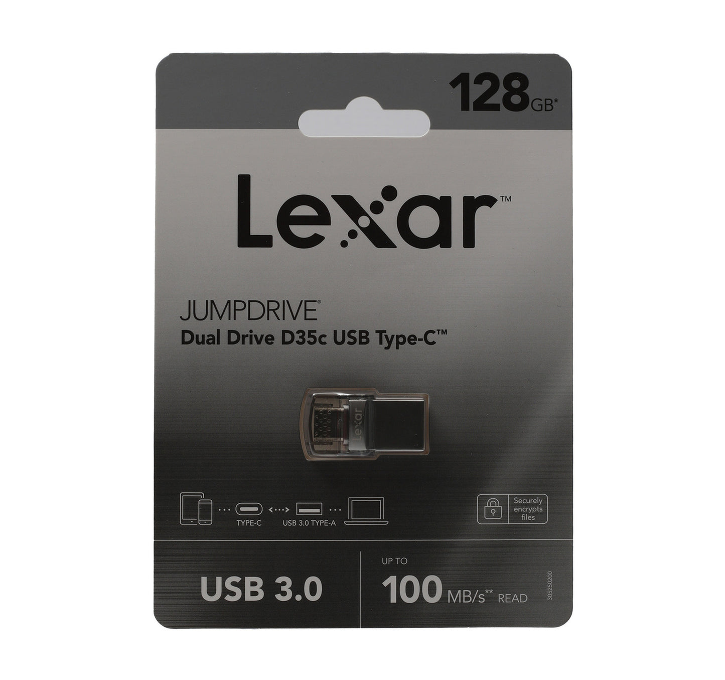 محرك أقراص مزدوج من نوع Lexar Type C، سعة 128 جيجابايت، LJDD35C