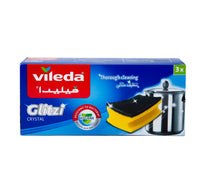 Vileda Glitzi Sponge Scourer Dish Washing High Foam 3 pcs