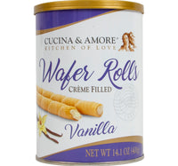 Cucina & Amore Creme Filled Wafer Rolls Vanilla 400 g