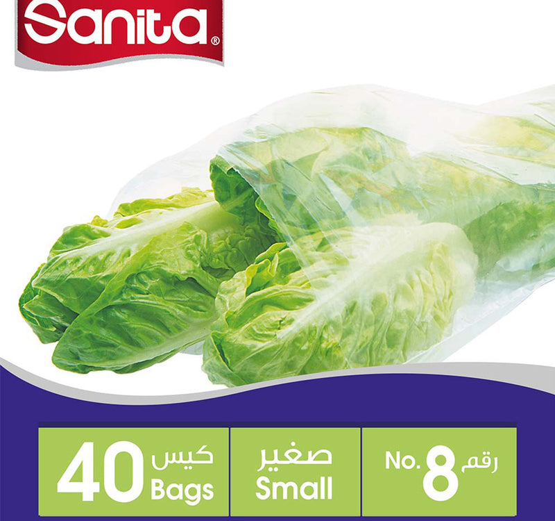 Sanita Food Storage Bags Small No. 8 Size 33 x 21cm 40 pcs