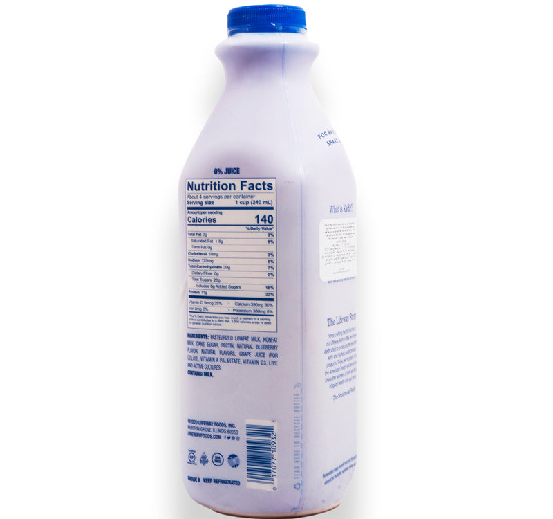 Lifeway Kefir Probiotic Milk Blueberry Low Fat 946 ml Sultan Center
