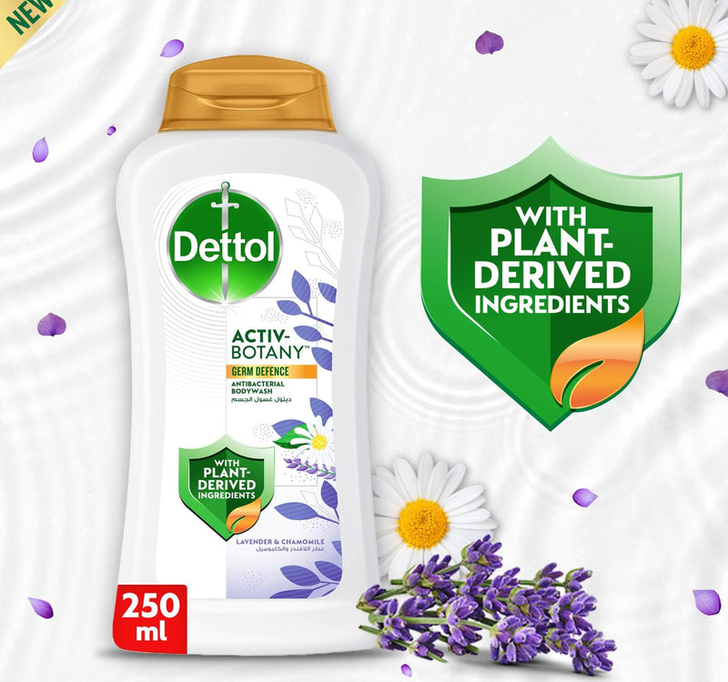 Dettol Activ-Botany Anti-Bacterial Body Wash Lavender & Chamomile Scent 250 ml