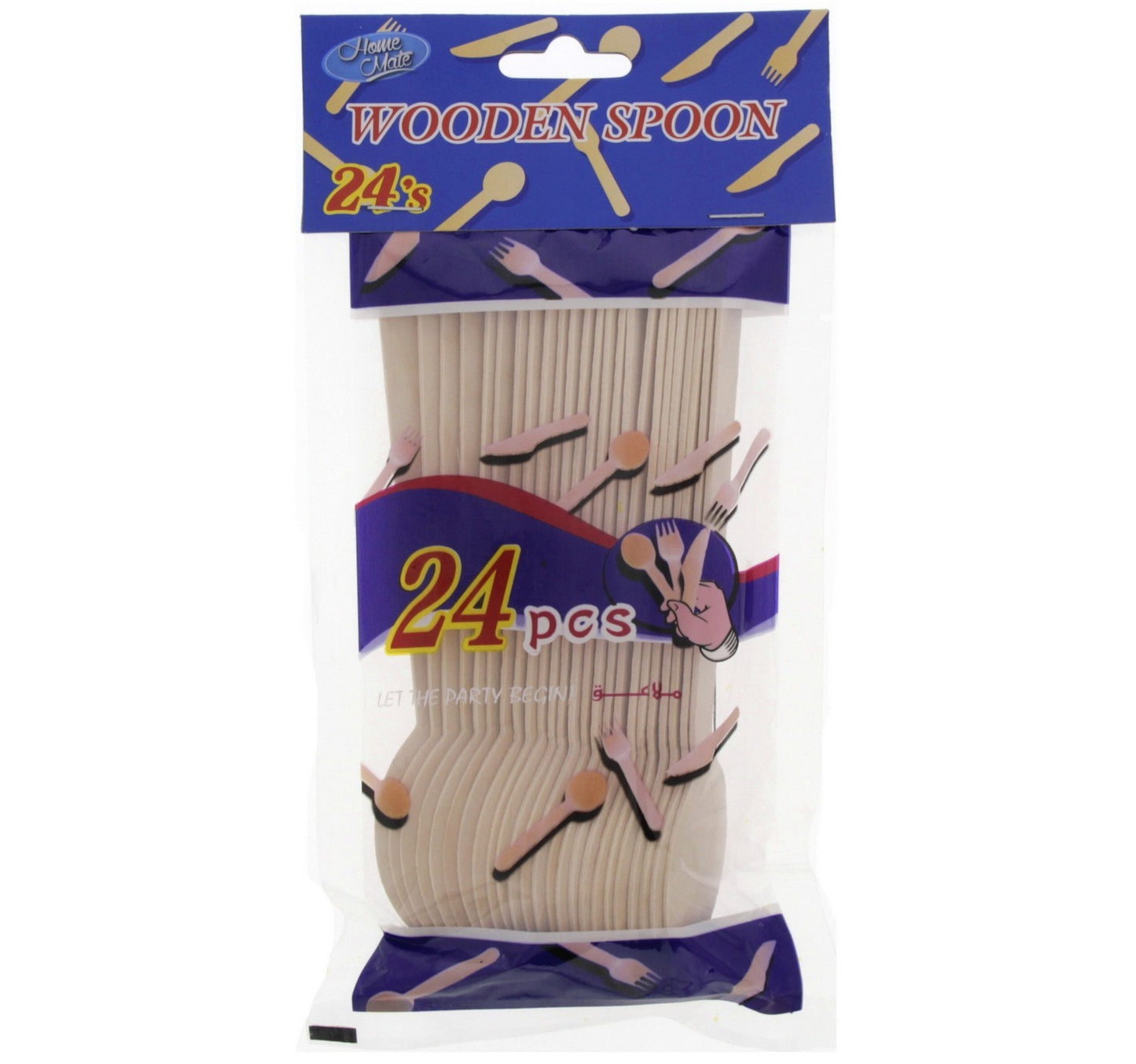Home Mate Wooden spoon 24 pcs