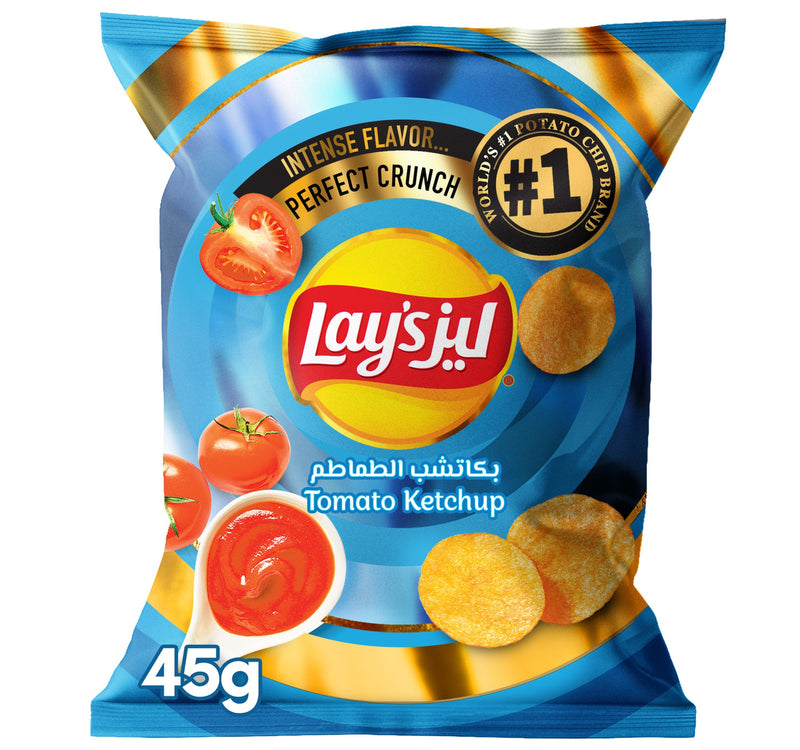 Lay's Potato Chips Tomato Ketchup 45 g Lulu Hypermarket