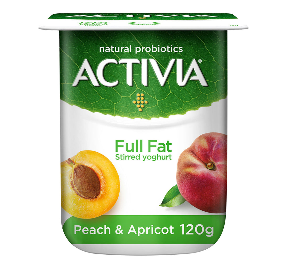 Activia Stirred Yoghurt Full Fat Peach & Apricot 120 g Sultan Center