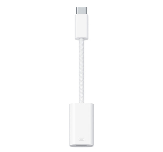 Apple USB-C to Lightning Adapter, White, MUQX3ZE/A Lulu Hypermarket