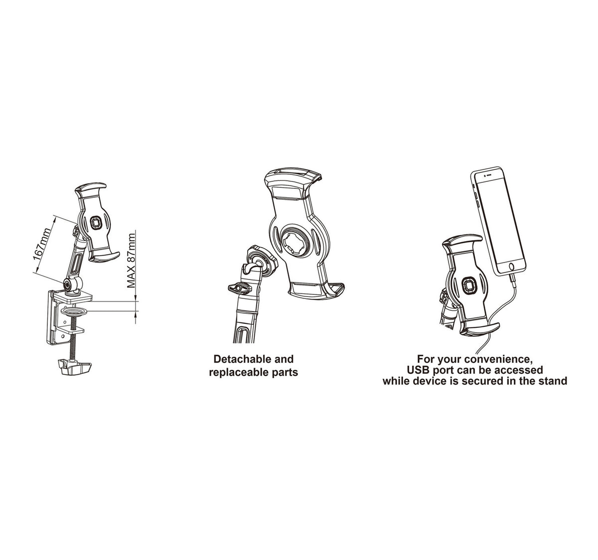Ikon Universal TabletvStand IK-T108B
