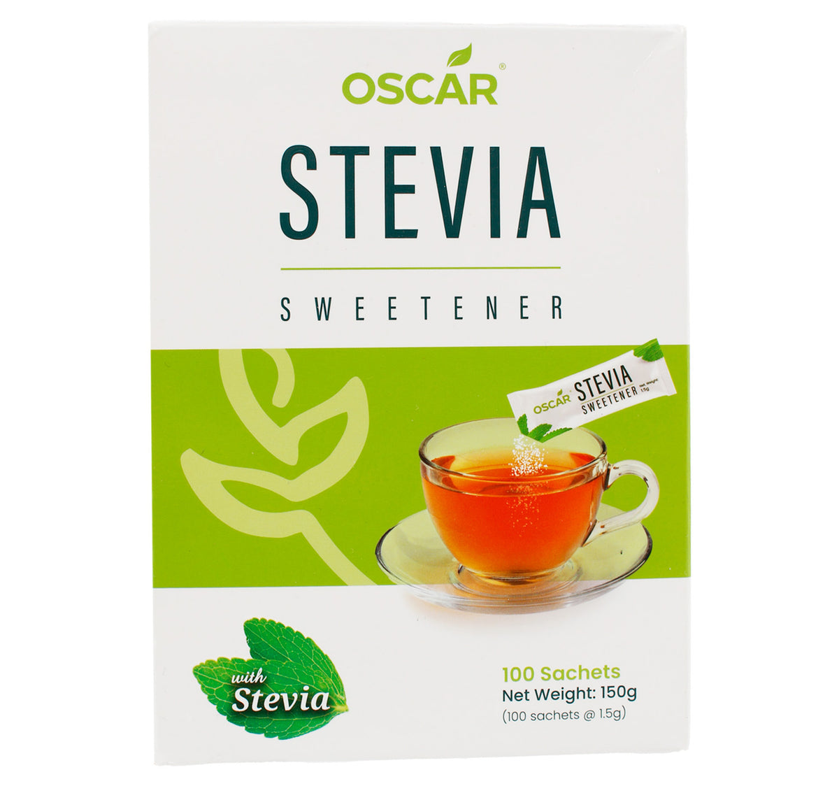 Oscar Stevia Sweetener 100 Sachets 150 g