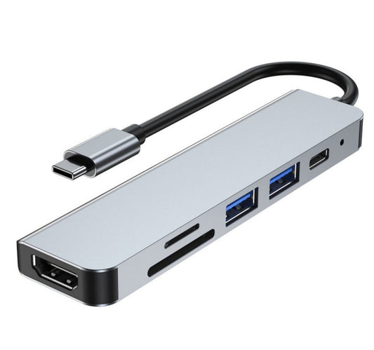 Trands 6 in 1 Multifunctional Type-C Hub Adapter, TR-HB7564
