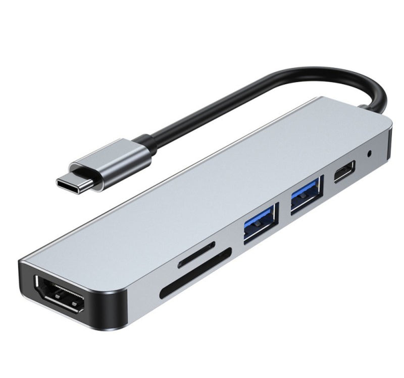 Trands 6 in 1 Multifunctional Type-C Hub Adapter, TR-HB7564