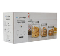 Crystal Drops Glass Canister 51176 3pcs Set