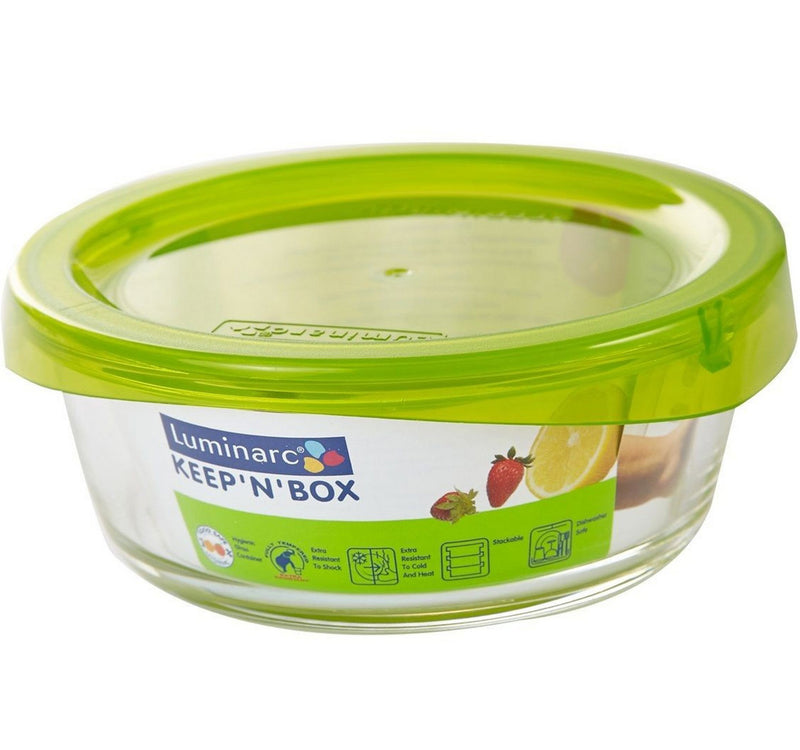 Luminarc Keep N Box Tempered Glass Round container, 880 ml, G4266