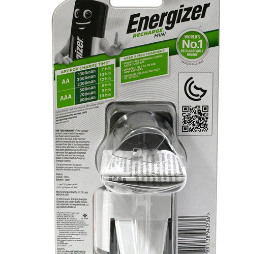 Energizer Mini Charger + Rechargeable AAA Battery CH2PC-900