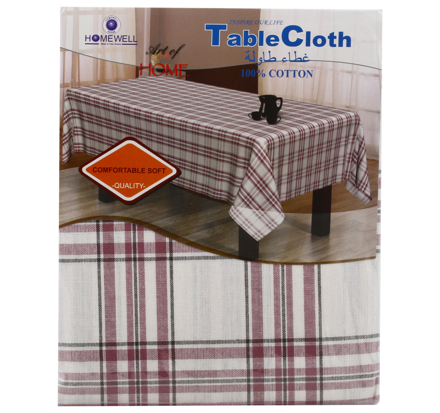 Homewell Table Cloth 152 x 265cm Purple
