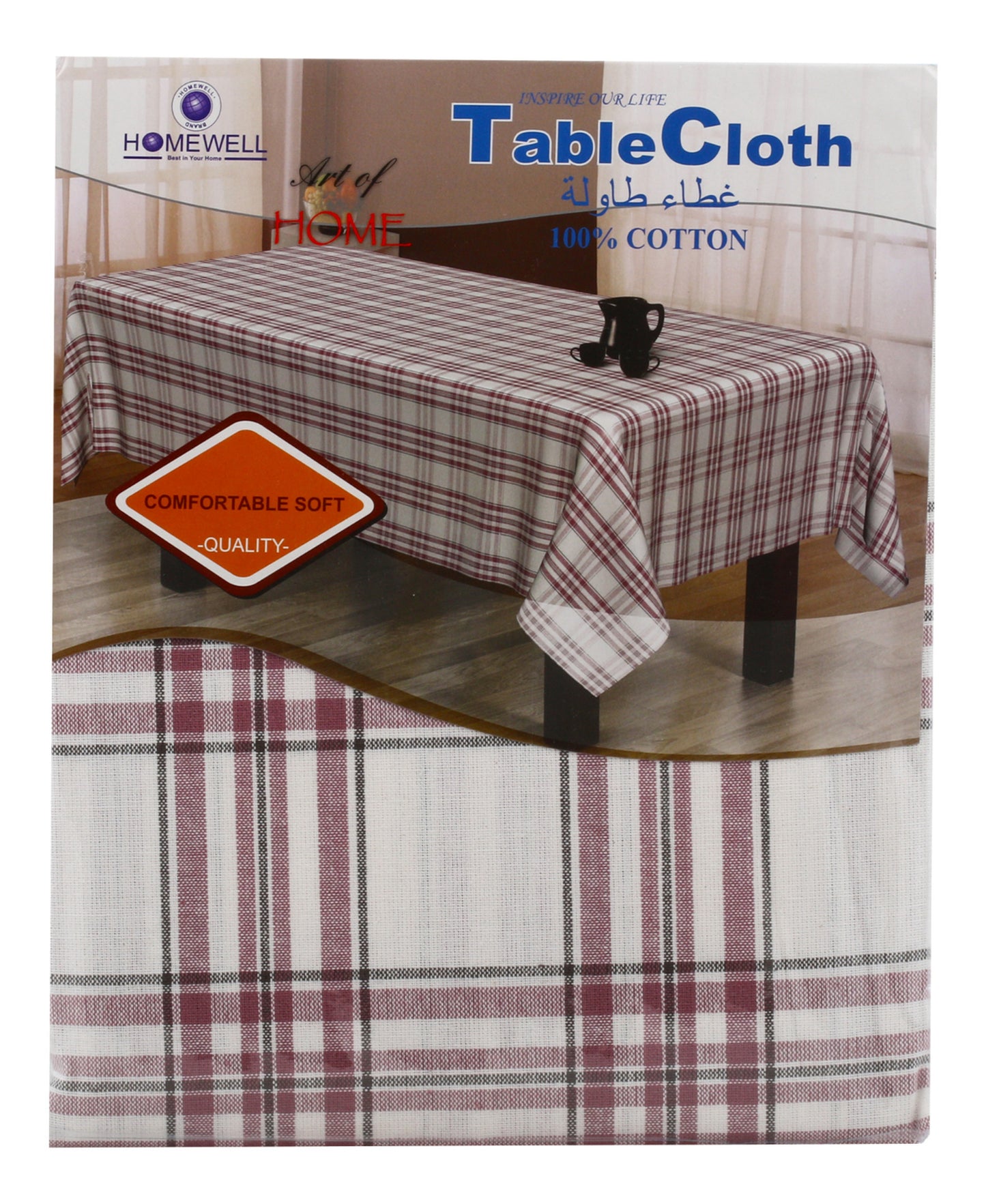 Homewell Table Cloth 152 x 228cm Purple