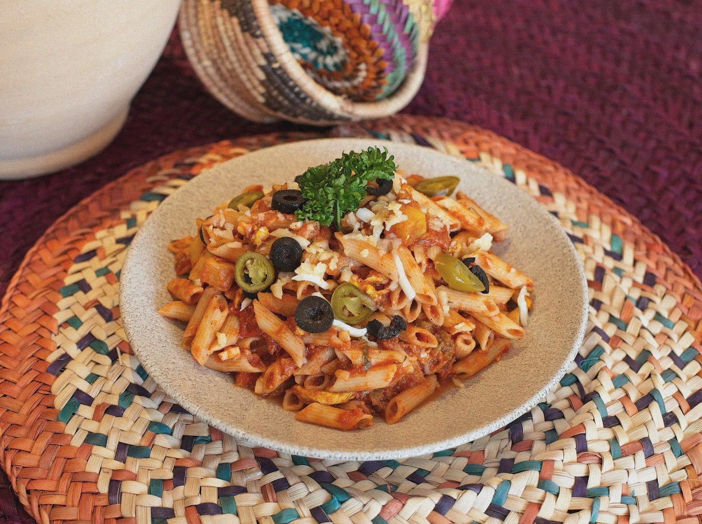 Bahraini Chicken Nashef Pasta Penne Al Lulu Kitchen