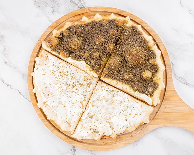Labneh and Zaatar Manaeesh Lemon