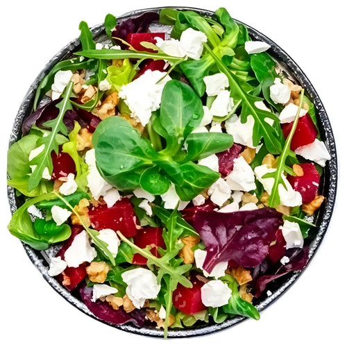 Rocca and beetroot with feta cheese Salad bowls